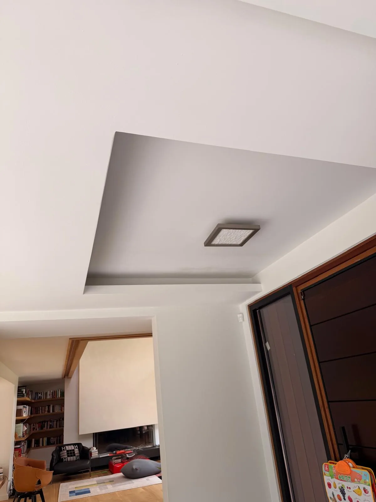 Ceiling after repair and paint