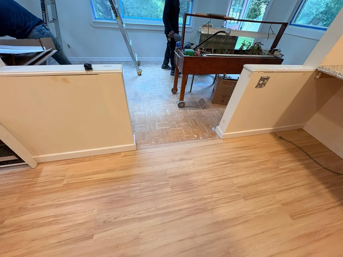 New interior flooring installation